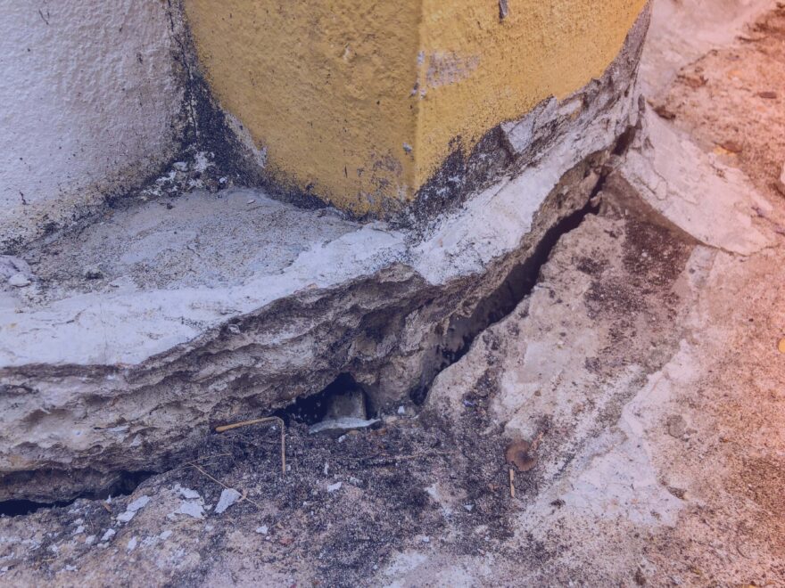 The effect of poor geotechnical investigation -  Cement floor collapsedCement floor collapsed