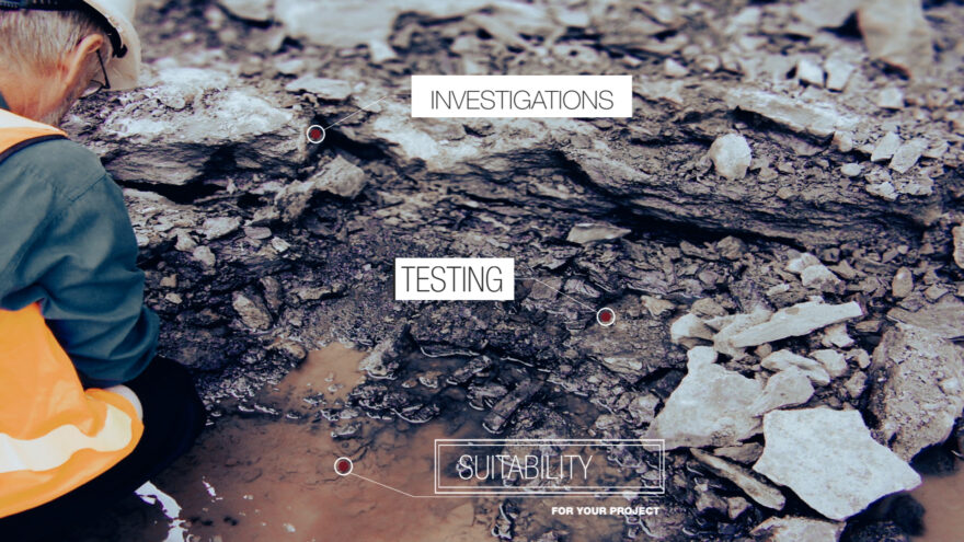 Geotechnical engineers completing soil testing services